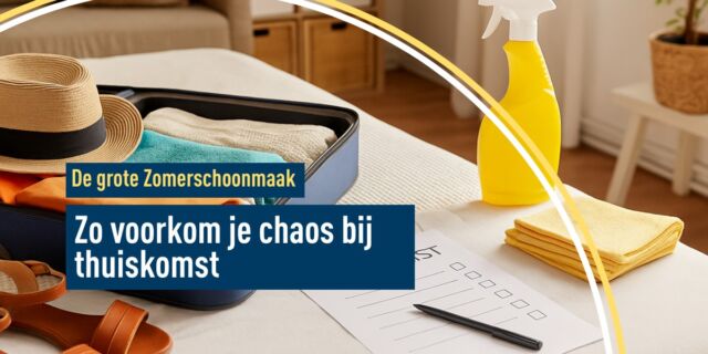 De grote zomerschoonmaak: Op vakantie geweest? Zo voorkom je chaos bij thuiskomst